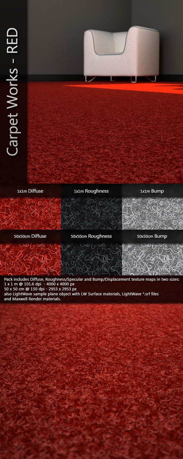 AJD Carpet Works - RED - 3DOcean Item for Sale