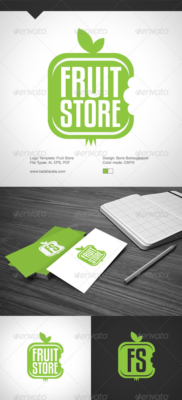 Fruit Store Logo Template Fruit Store Logo Template