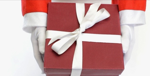 Santa Giving A Present Santa Giving A Present