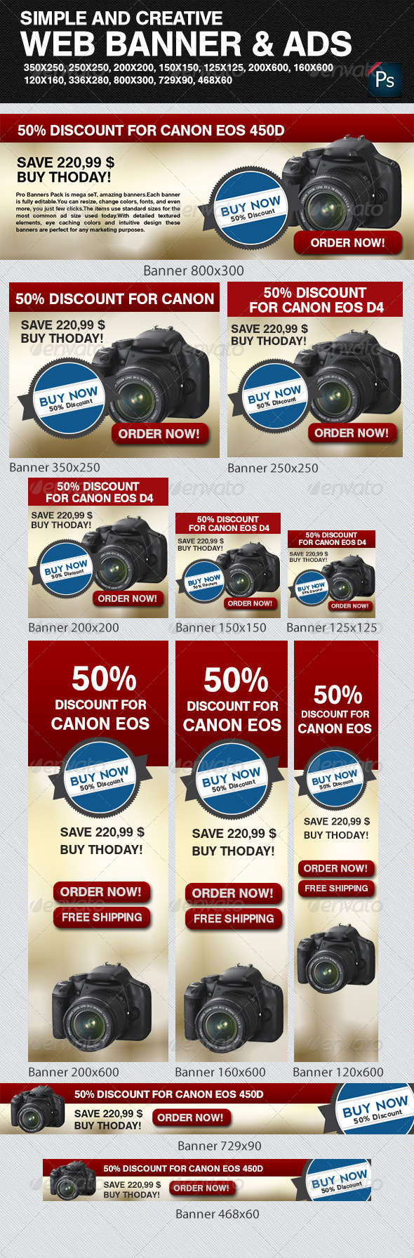 Creative Web Banners & Ads - Banners & Ads Web Elements
