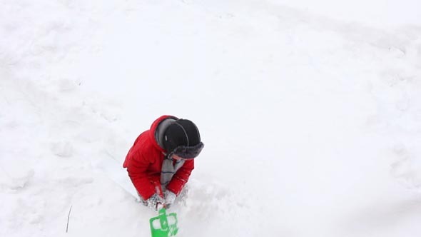Boy Play In Snow 2 Boy Play In Snow 2