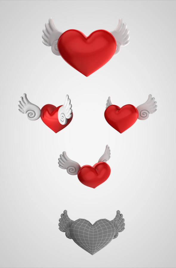 Heart Wing - 3DOcean Item for Sale