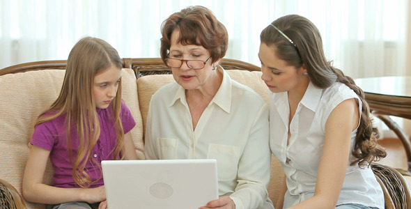Grandma Using Laptop Grandma Using Laptop