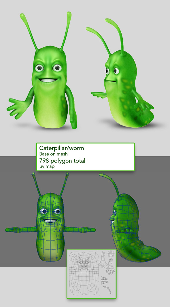 Caterpillar base on mesh Caterpillar base on mesh