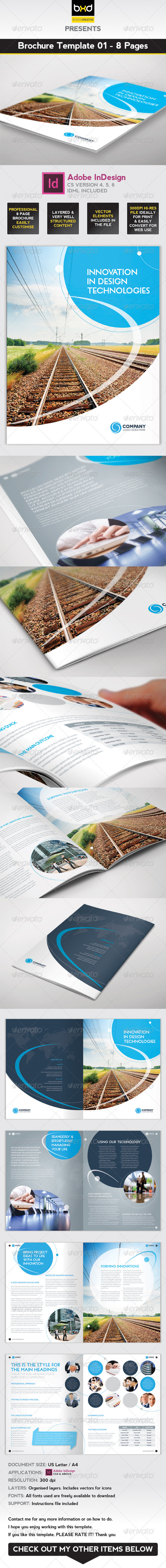 Brochure Template InDesign 8 Page Layout 01 Brochure Template InDesign 8 Page Layout 01