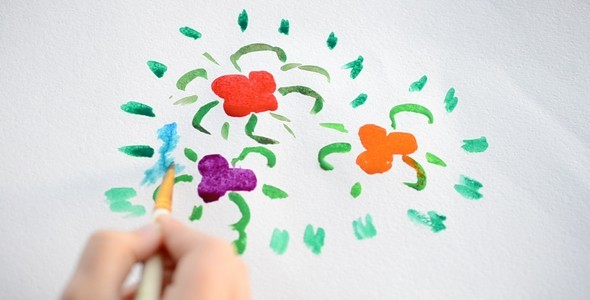 The Child Draws A Flower The Child Draws A Flower