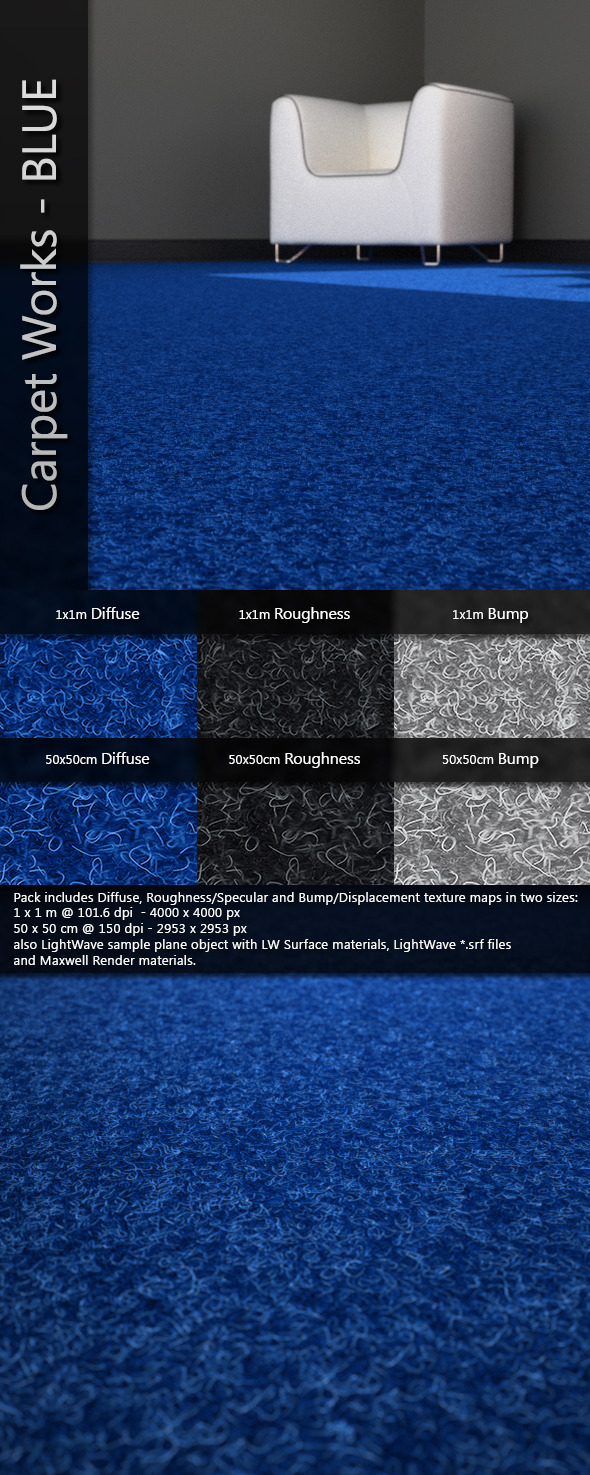AJD Carpet Works - BLUE - 3DOcean Item for Sale