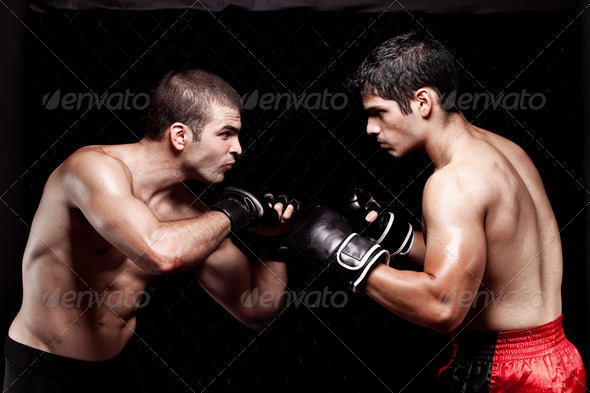 Mixed martial artists before a fight