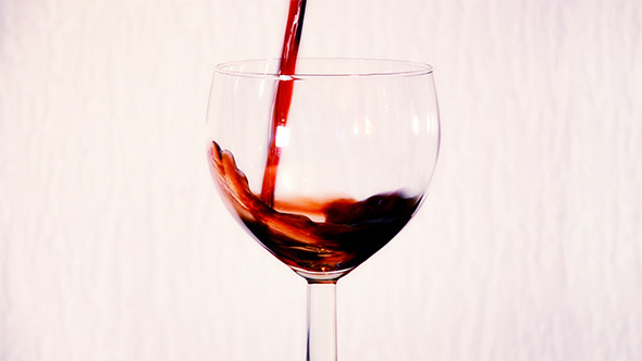 Red Wine Poured Into Glass Red Wine Poured Into Glass