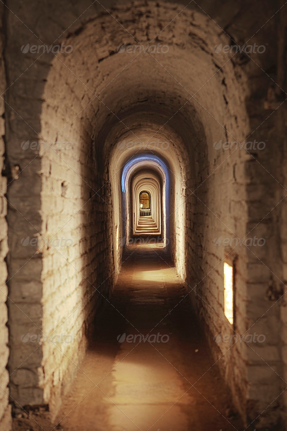 Underground Corridor In Fortress