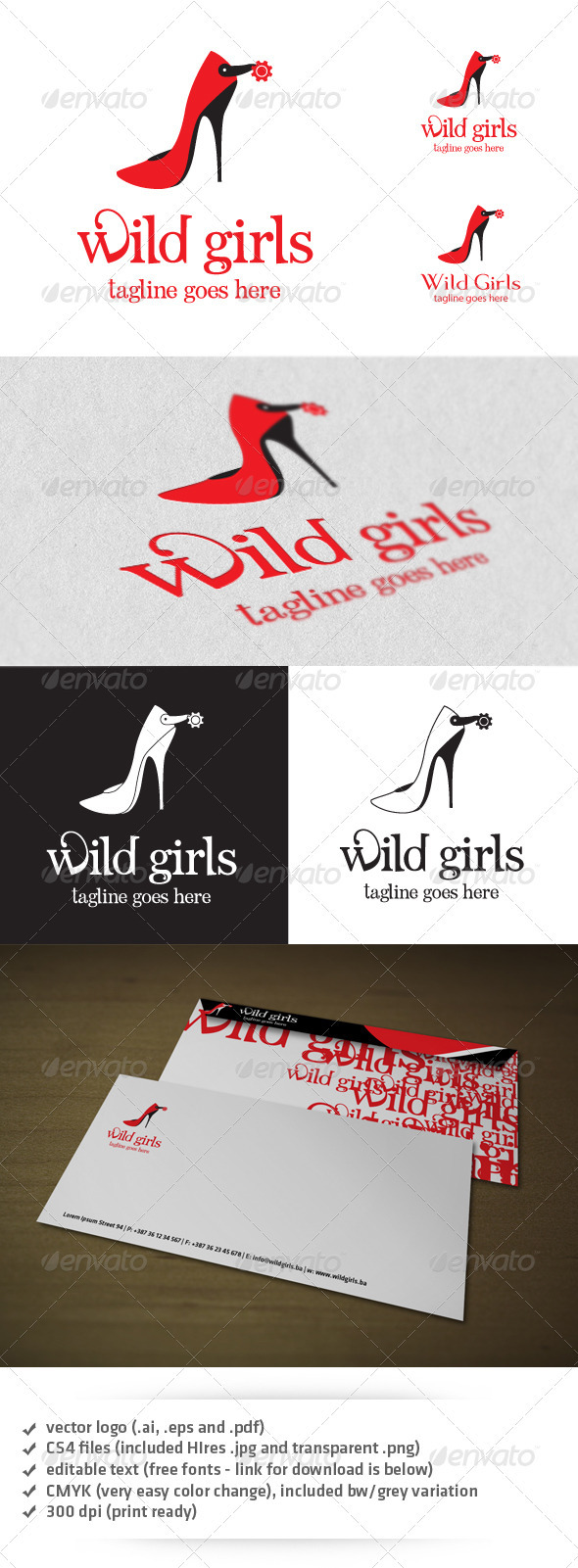 Wild Girls Logo - Objects Logo Templates