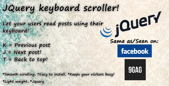 Jquery keyboard scroller