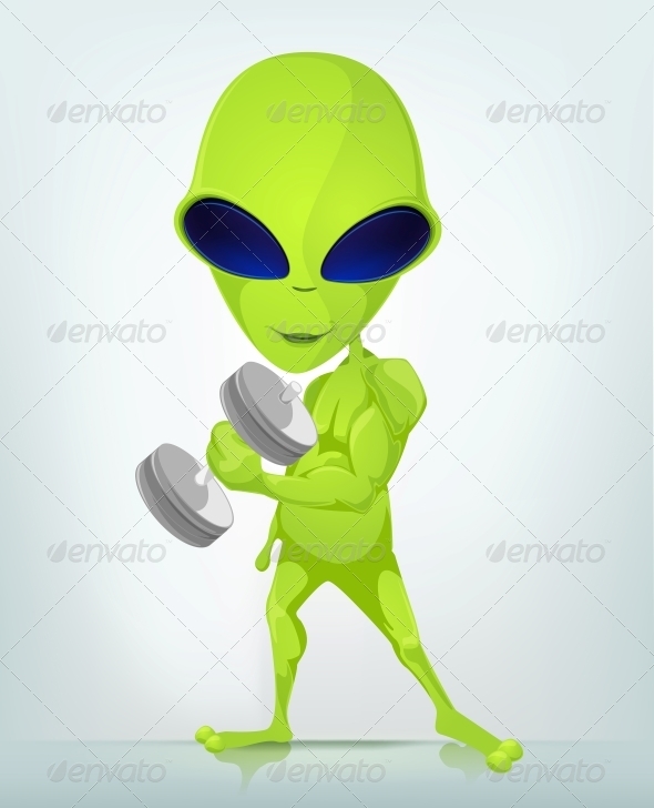 Cartoon Character Alien Gym Cartoon Character Alien Gym