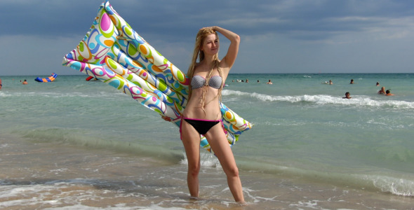 Cheerful People On The Beach Cheerful People On The Beach