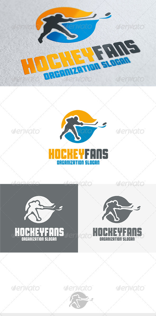 Hockey Fans Logo - Humans Logo Templates