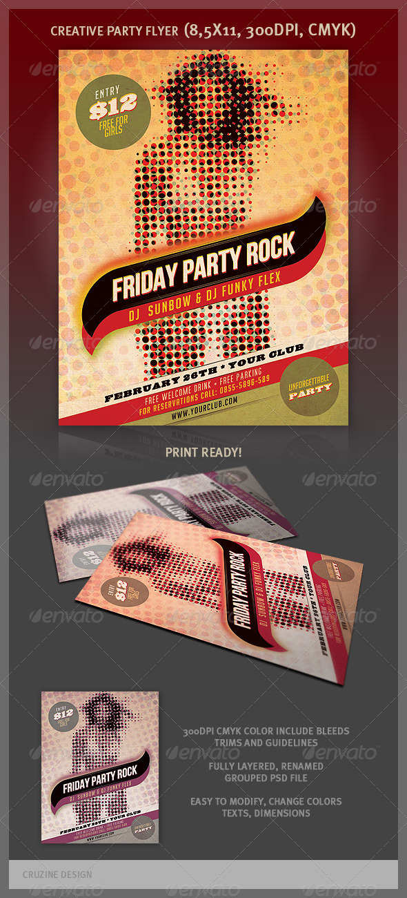 Creative Party Flyer Template - Clubs & Parties Events
