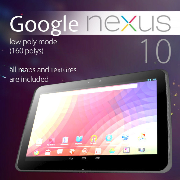 Google Nexus 10 Low Poly Google Nexus 10 Low Poly