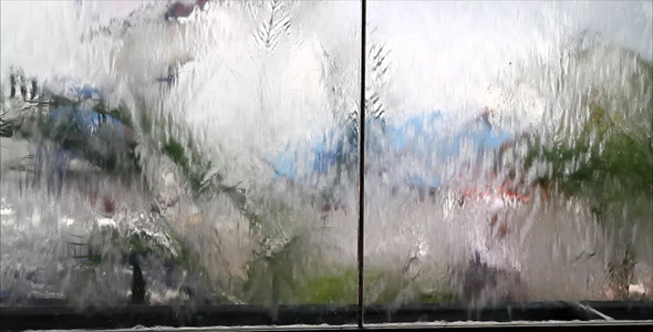 Traffic Seen Through Water And Glass Traffic Seen Through Water And Glass