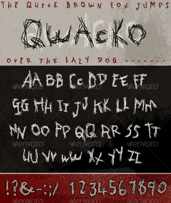 Qwacko Font; Hand-drawn Graffiti Type - Script Fonts