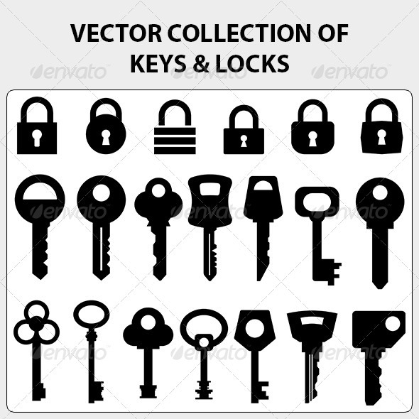 Vector Collection of Keys and Locks Vector Collection of Keys and Locks