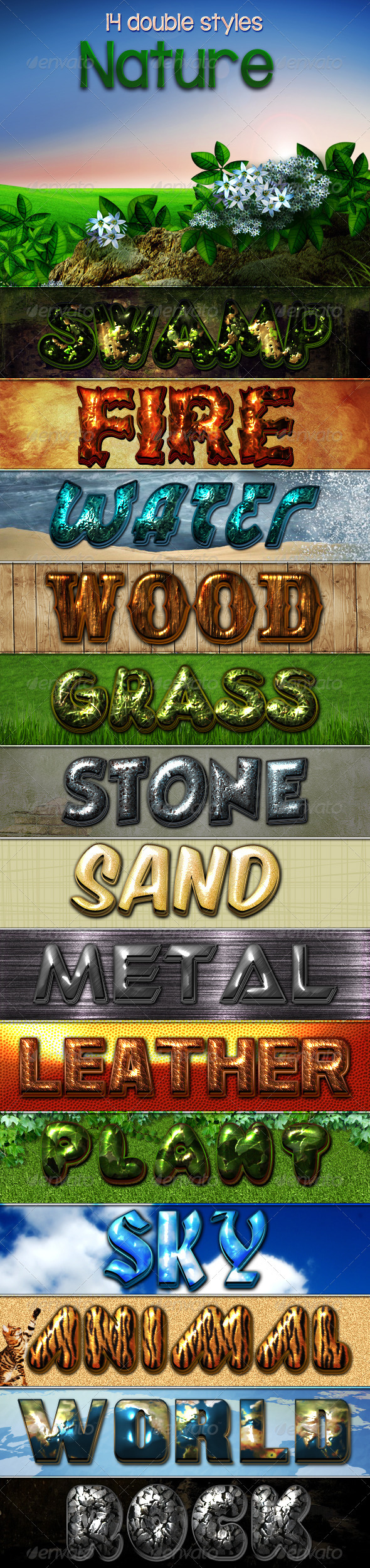 Nature Styles - Text Effects Styles