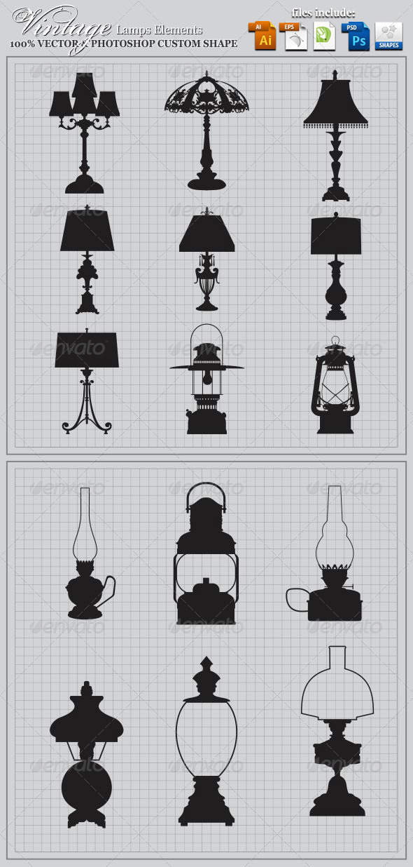 Vintage Lamps Elements Vintage Lamps Elements