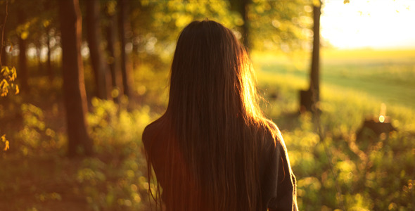 Girl Walking In The Forest Girl Walking In The Forest