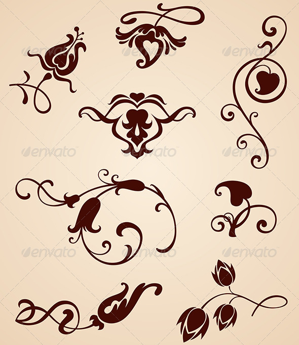 Calligraphic Design Elements Calligraphic Design Elements