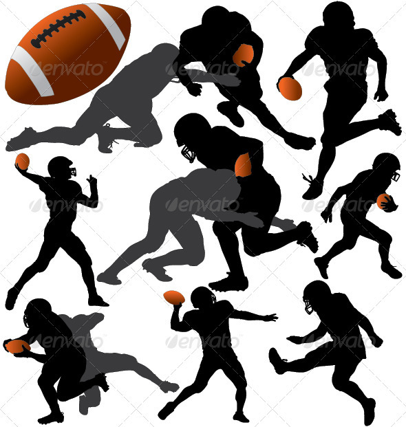 American Football Vector Silhouettes American Football Vector Silhouettes