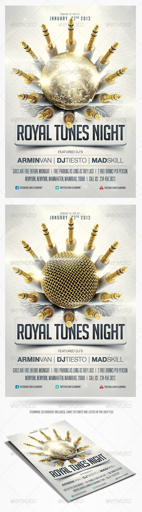 Royal Tunes Flyer Template - Clubs & Parties Events