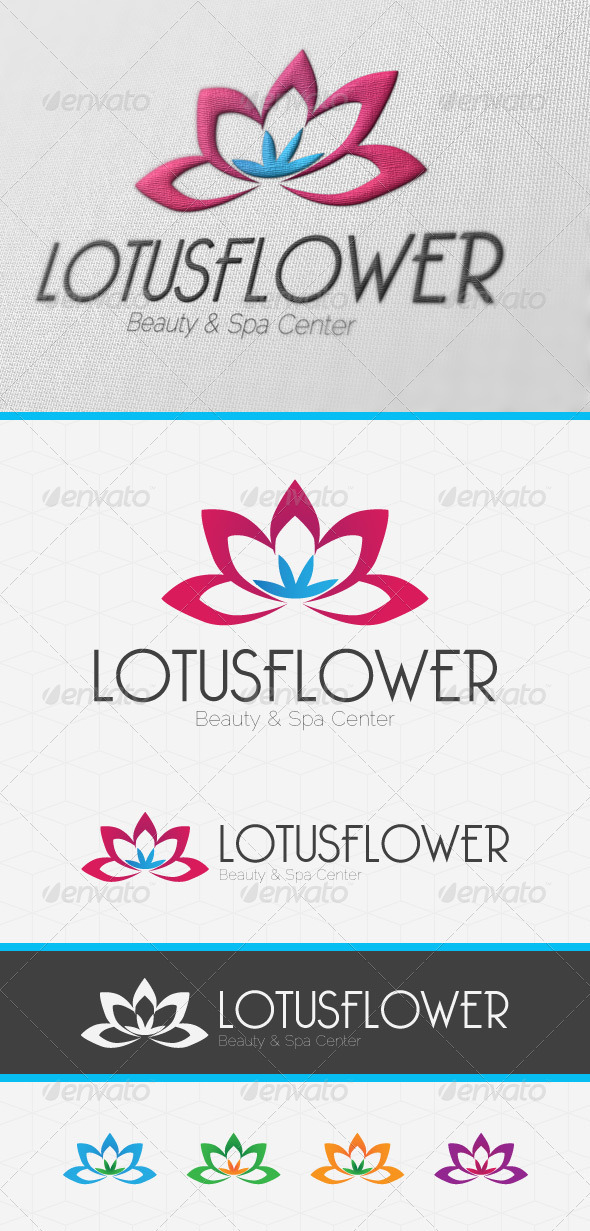 Lotus Flower Spa Logo Template Lotus Flower Spa Logo Template