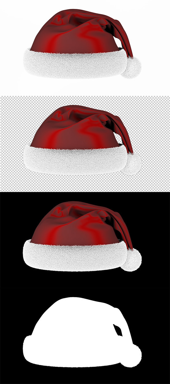 Ready render scene for Christmas Santa hat Ready render scene for Christmas Santa hat