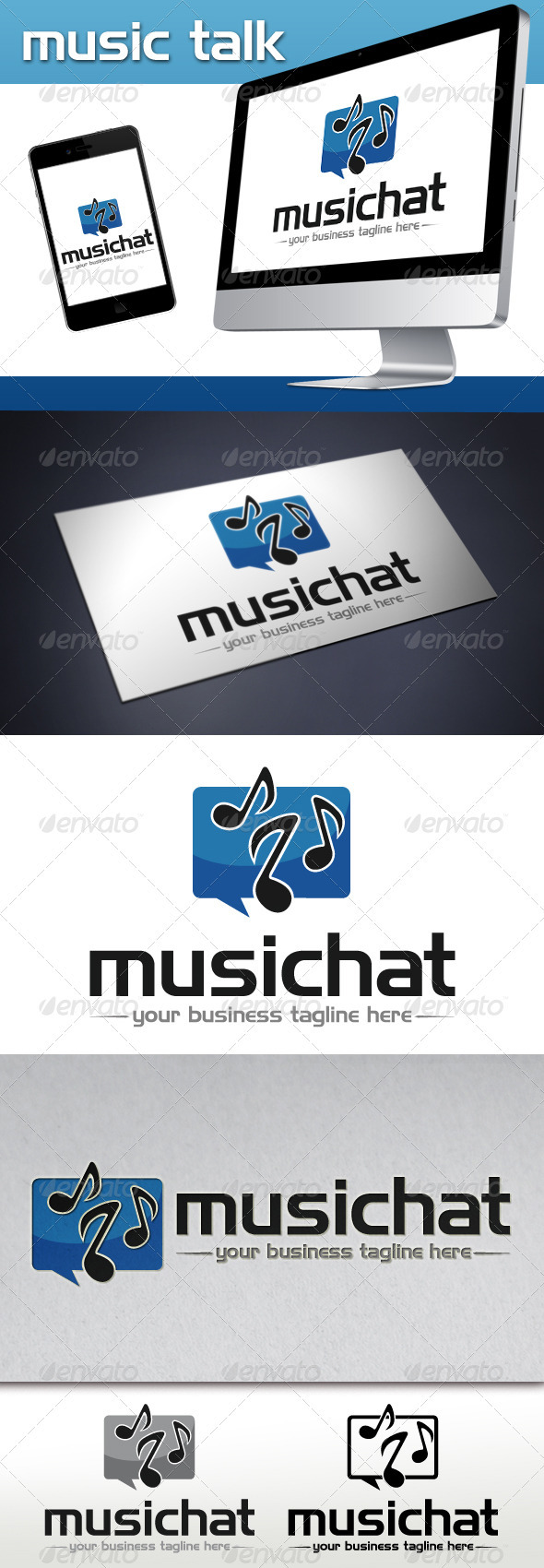 Music Talk Logo Template Music Talk Logo Template