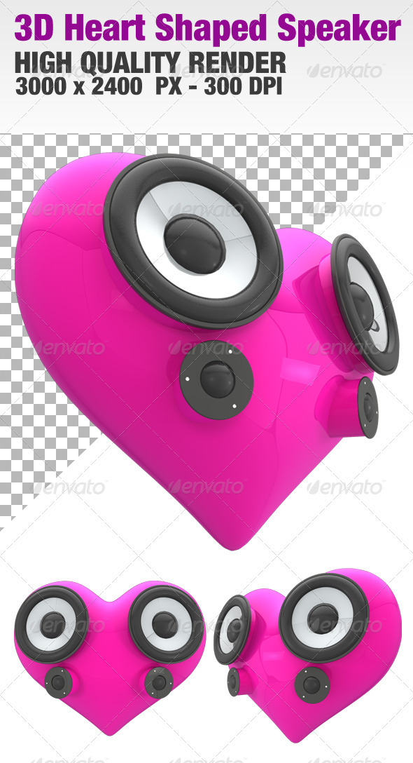 3D Heart Shaped Speaker