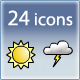 Weather Icon Set (24 icons) Weather Icon Set (24 icons) - GraphicRiver Item for Sale
