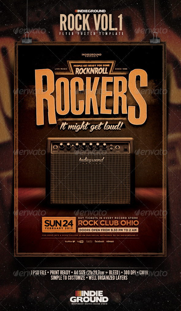 Rock Flyer/Poster - Events Flyers