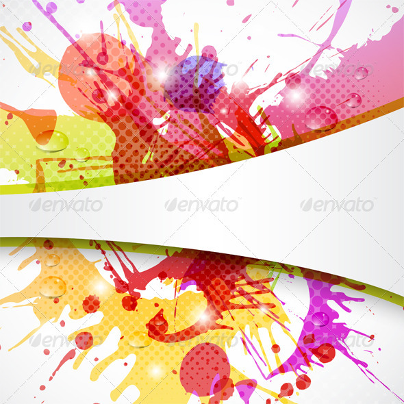 Background Element with Color Splashes Background Element with Color Splashes