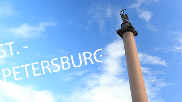 Time Lapse of Alexander Column in St Petersburg Time Lapse of Alexander Column in St Petersburg