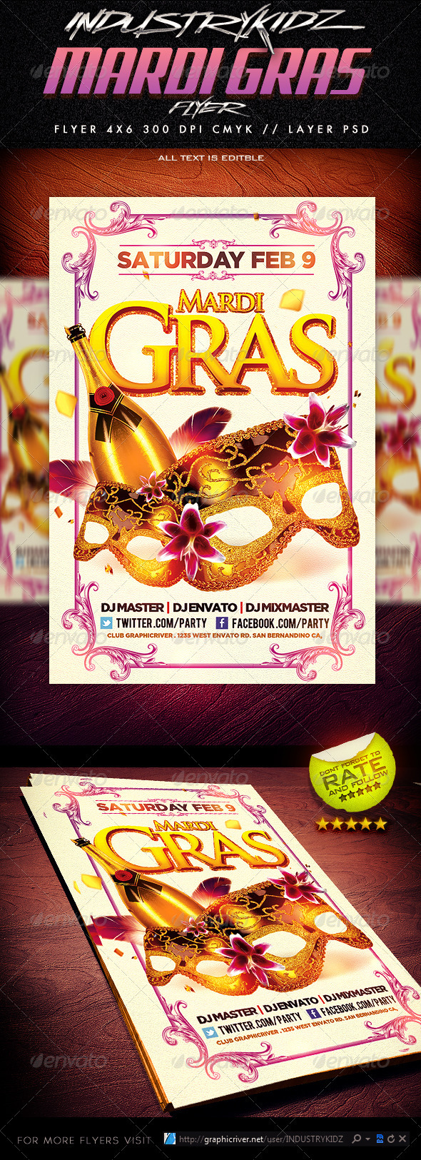 Mardi Gras Flyer Template Mardi Gras Flyer Template
