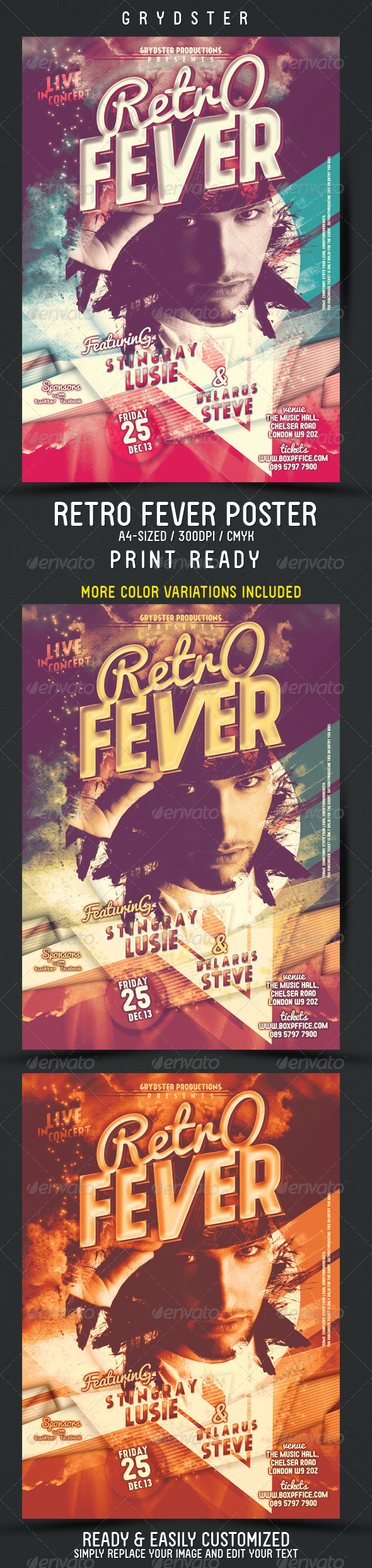 Retro Fever Flyer - Poster