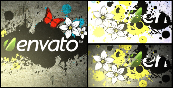 Paint Splats Logo Reveal Paint Splats Logo Reveal