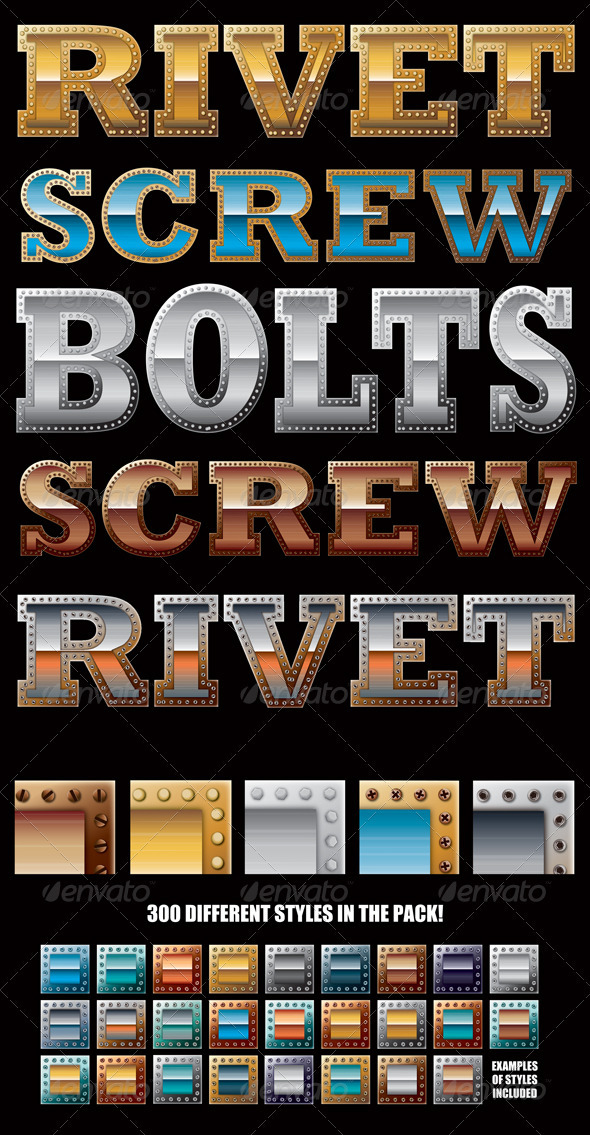Bolted Riveted and Screwed Metal Styles - Styles Illustrator