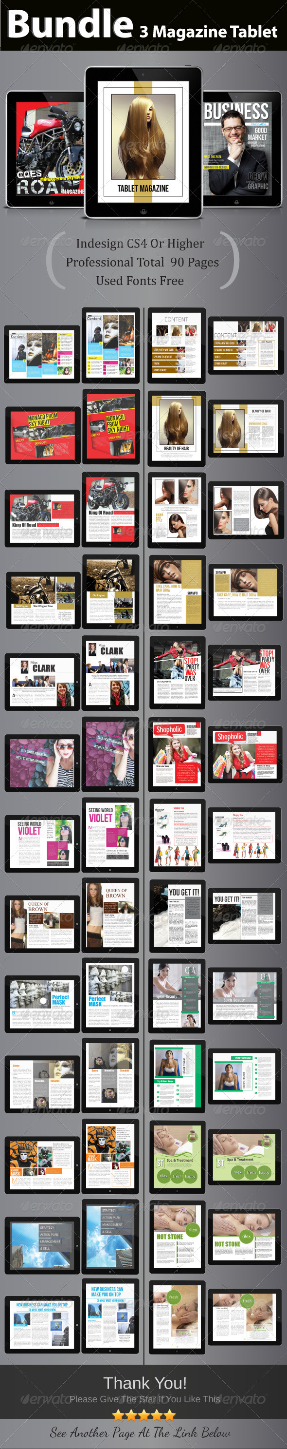 Tablet Magazine Template Bundle Tablet Magazine Template Bundle