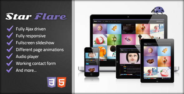 Star Flare - Ajax Portfolio Template