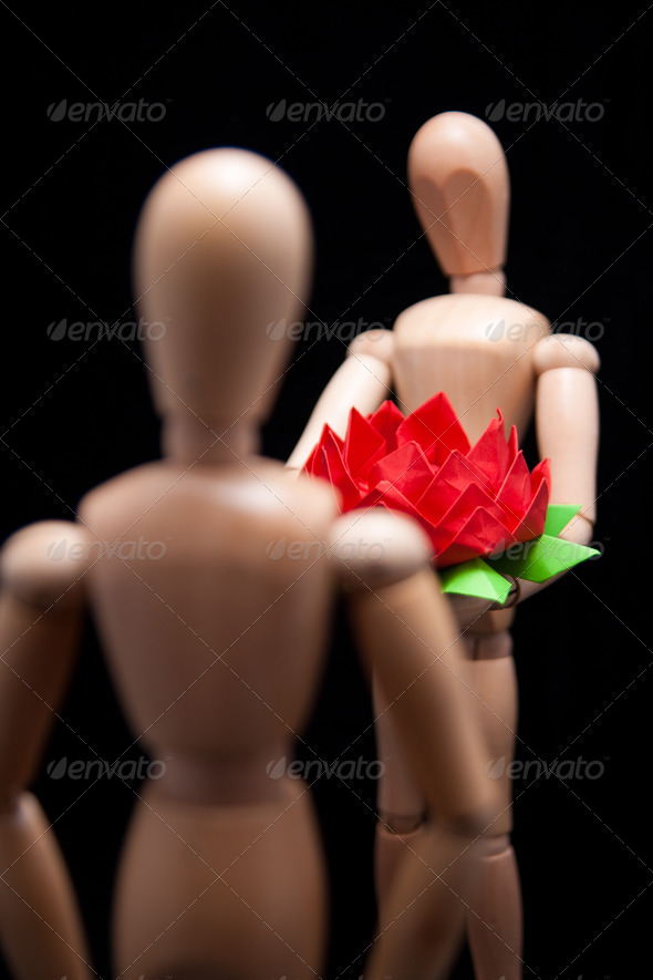 Mannequin Giving Flower