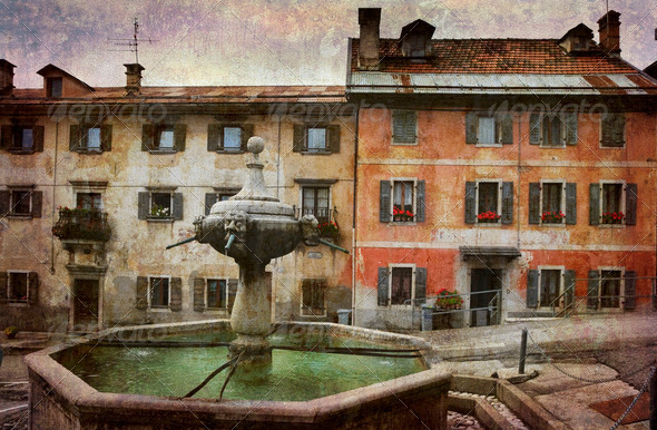 Village square Italy