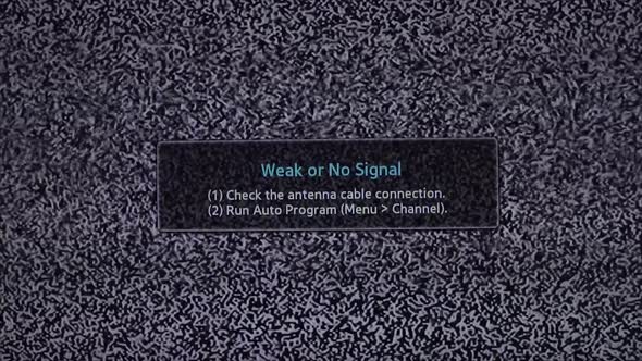 weak or no signal on tv