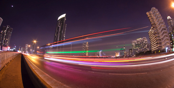 Light Streaks Over Bridge Traffic 2 Pack Light Streaks Over Bridge Traffic 2 Pack