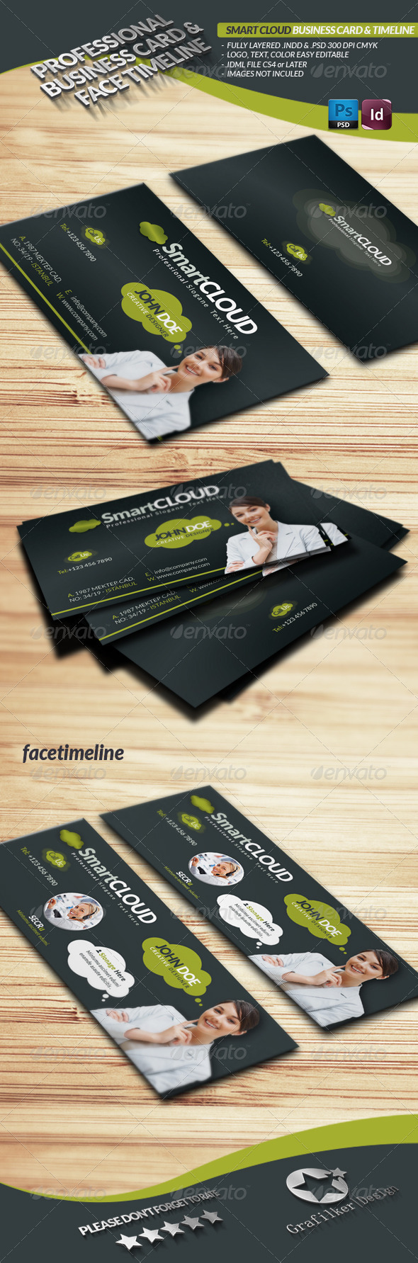 Smart Cloud Business Card Face Timeline Smart Cloud Business Card Face Timeline