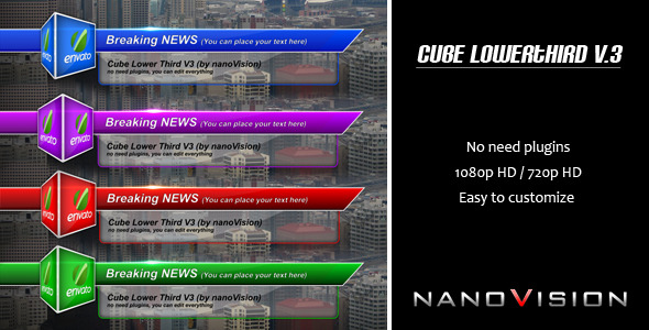 Cube Lower Third V.3 Cube Lower Third V.3